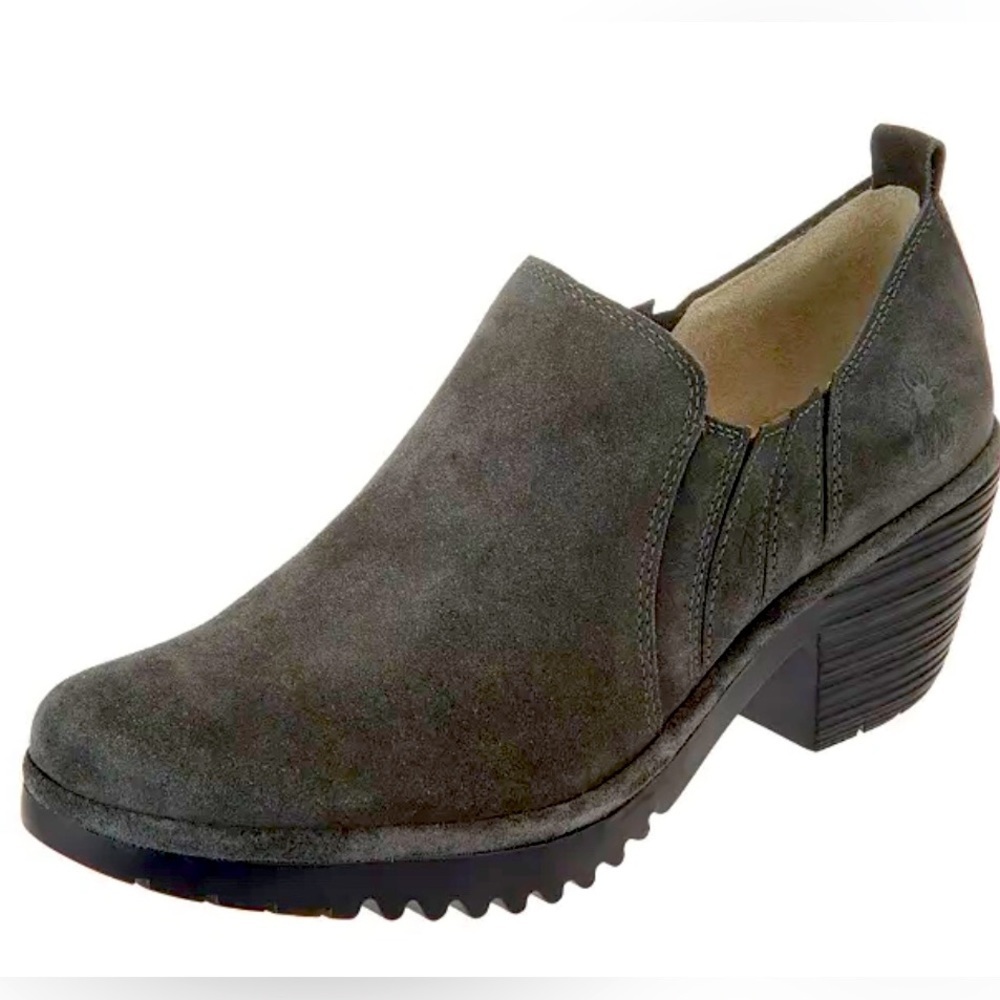 FLY London Suede Low Ankle Slip-on Shoes Wate in Diesel Size 41/10 US
